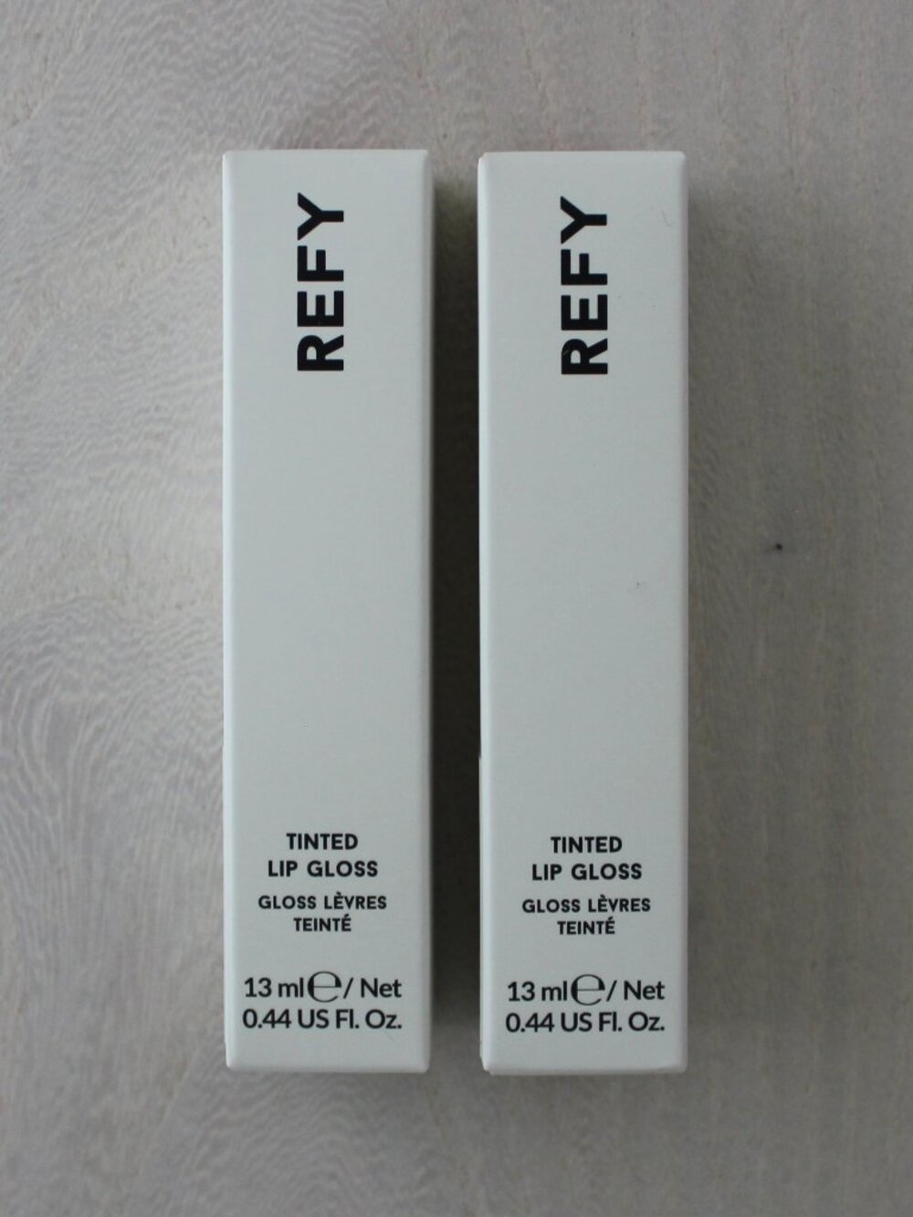 NEW Set of 2 Refy Beauty Tinted Lip Gloss Shine in Red Shade, 0.44 oz or 13 mL